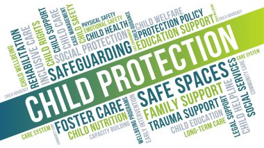 Çocuk Koruma ve Çocuk Koruma Kelime Bulutunu Güvenli Alan Destek Hizmetleriyle Korumak