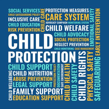 Çocuk Koruma ve Çocuk Esirgeme Kurumu Çocuk Desteği ve İstismarı Önleme Konulu Kelime Bulutu