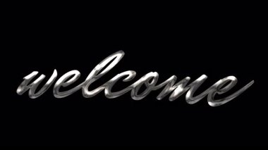 Siyah Arkaplan Üzerinde Dumanlı, Ruhsal Efektli Zarif Hoş Geldiniz Metin Animasyonu.