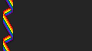 Happy Pride Month LGBT Rainbow Pride Flag Background. Colorful LGBT Rainbow Flag. Pride Month Background. Shaped Flags