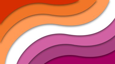 Happy Pride Month Lesbian Pride Flag Background. Colorful Lesbian Rainbow Flag. Pride Month Background
