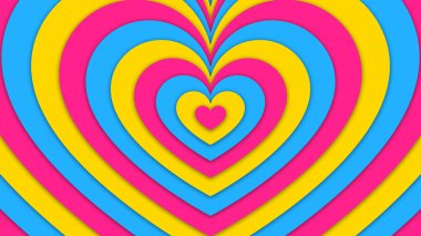 Happy Pride Month Pansexual Pride Flag Background. Colorful Pansexual Flag. Pride Month Background