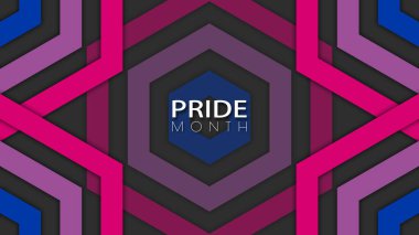 Happy Pride Month Bisexual Pride Flag Horizontal Background. Colorful LGBT Bisexual Flag. Pride Month Background