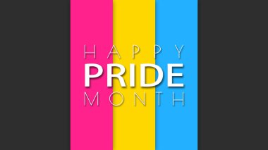 Happy Pride Month Pansexual Pride Flag Background. Colorful Pansexual Flag. Pride Month Background