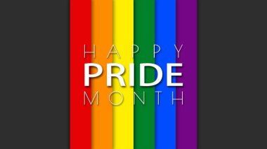 Happy Pride Month LGBT Rainbow Pride Flag Background. Colorful LGBT Rainbow Flag. Pride Month Background. Shaped Flags