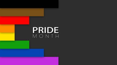 Happy Pride Month LGBT Philadelphia Rainbow Pride Flag Background. Colorful LGBT Philadelphia Rainbow Flag. Pride Month Background