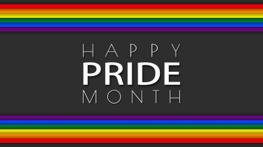 Happy Pride Month LGBT Rainbow Pride Flag Background. Colorful LGBT Rainbow Flag. Pride Month Background. Shaped Flags