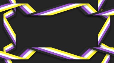 Happy Pride Month Non-binary Pride Flag Background. Colorful Non-binary Flag. Pride Month Background