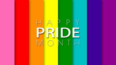 Happy Pride Month LGBT Gilbert Rainbow Pride Flag Background. Colorful LGBT Gilbert Rainbow Flag. Pride Month Background
