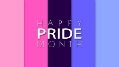 Happy Pride Month Omnisexual Pride Flag Horizontal Background. Colorful LGBT Omnisexual Flag. Pride Month Background