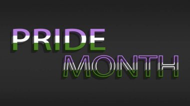 Happy Pride Month Gender Queer Pride Flag Horizontal Background. Colorful LGBT Gender Queer Flag. Pride Month Background