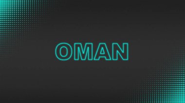Cyan Neon Umman Metni Fütürist Dijital YarıTonlama Tipografisi