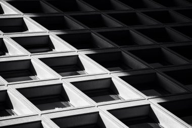 Toyos 'un ufuk çizgisini, modern geometriyi ve minimalist tasarımı, sergilenen yeniliği ve kentsel güzelliği yakalayan güzel sanatlar mimarisi fotoğrafçılığı.