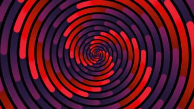 Kırmızı Mor ve Siyah Konsantrik Daireler Hipnotize Edici