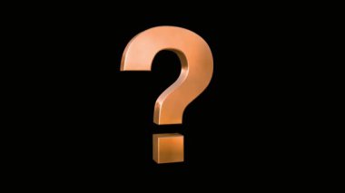 Koyu bir altın soru işareti, simsiyah bir arkaplanda göze çarpıyor. Sembolün yansıtıcı yüzeyi ışığı yakalayarak minimalist görüntüye derinlik ve entrika ekler. Bu bir yaşam meselesi mi??