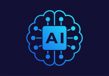 Değişken mavi beyin ikonu yeniliği, nöral ağları ve yapay zekayı sembolize ediyor. Modern teknoloji görselleri için mükemmel..