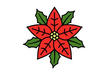 Düz renkli noktalı yıldız ikonu Noel güzelliğini ve şenlikli dekorasyonu simgeliyor. Kartlar, ambalajlar ve tatil temalı tasarımlar için harika..