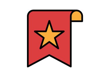 Renkli düz yer imi simgesi okuma, kaydetme ve eğitim içeriğini sembolize eder.