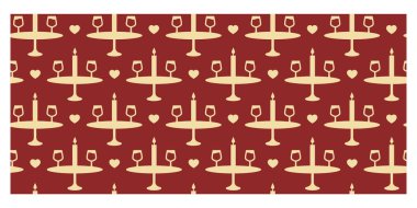 Düz renkli, kusursuz romantik yemek masaları aşkı ve sevgiyi temsil ediyor..