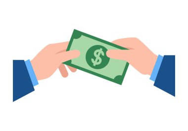 Parasal işlemleri, ticareti ve döviz kurunu sembolize eden canlı düz renkli para değişimi simgesi..