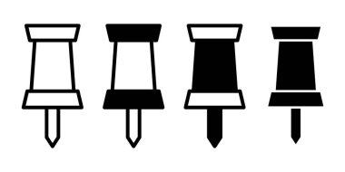 Notları, hatırlatıcıları ve eğitim veya ofis organizasyon araçlarını sembolize eden siyah simge kümesi.