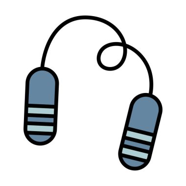 Renkli atlama ipi simgesi kardiyo rutinleri, spor rehberleri, fitness uygulamaları ve eğitim materyalleri için idealdir.