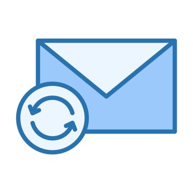 Uygulamalar ve gösterge panelleri için yenilenmiş iletileri, gelen kutusu değişikliklerini ve iletişim güncellemelerini gösteren renkli bir e- posta güncelleme simgesi.