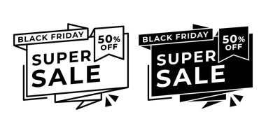 Cesur süper satış rozeti% 50 indirimli, yüksek etkili promosyon tasarımları ve mevsimsel pazarlama için ideal..