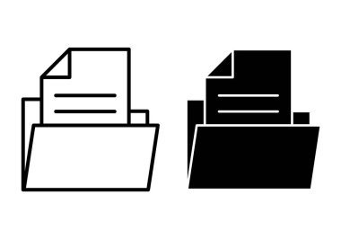 Belgeleri düzenlemek, verileri yönetmek ve dijital dosyaları yapılandırmak için siyah dizin dosya simgesi paketi mükemmel.