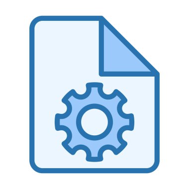 Düz renkli bir dosya simgesi, ayarlar, yapılandırma görevleri ve sistem ayarları için ideal.