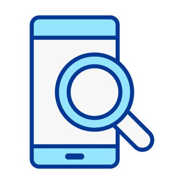 Arama sembollü düz renkli akıllı telefon simgesi, keşif araçları için ideal özellikler, tarayıcı uygulamaları ve gezinti ögeleri bul.