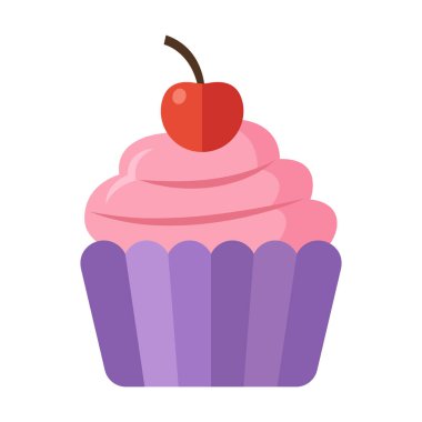 Tatlılar, tatlılar, pastane malzemeleri, parti yemekleri ve kutlama temaları için mükemmel bir simge..