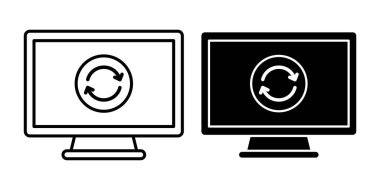 Sistem güncellemeleri, yazılım güncellemeleri ve bakım süreçleri için uygun siyah bilgisayar güncelleme paketi.