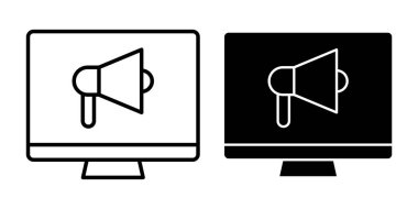 Ses çıkışı, ses denetimi ve ses bildirimleri için uygun siyah bilgisayar hoparlörü demeti.