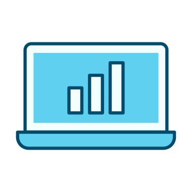 Bağlantı ve ağ gücünü temsil eden düz renkli bilgisayar sinyal simgesi.