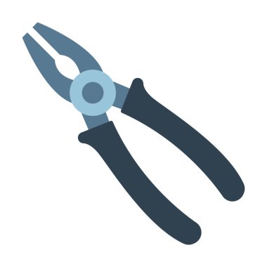 Düz renkli kerpeten simgesi, inşaat ve onarım işlerinde yakalama, kesme ve bükme görevleri için çok yönlü el araçlarını betimliyor.