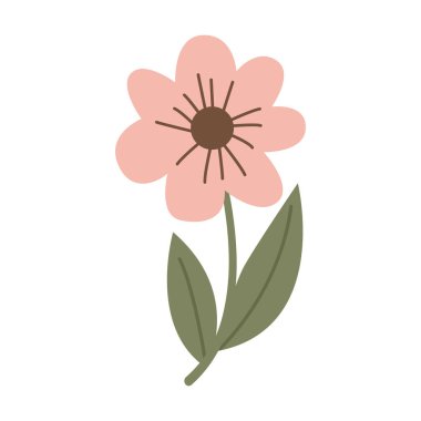 Elle çizilmiş açık pembe çiçek yapraklarla çiçek açar. Konforlu Cottagecore estetik ve kaprisli kır cazibesi, çiçek projeleri, bahçe dekorasyonları, ev dekorasyonu ve minimalist tasarımlar için idealdir..