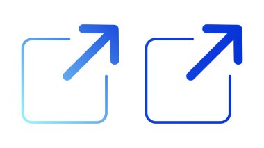 Dış bağlantı sembolü navigasyonu temsil eden web siteleri ve çevrimiçi kaynaklar. Web sistemleri, dijital platformlar ve internet tarayıcı etkileşimleri için ideal.