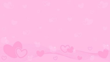 Pembe Kalp Tasarımı Süslemeleri ile süslenmiş Yumuşak Pembe Arkaplan