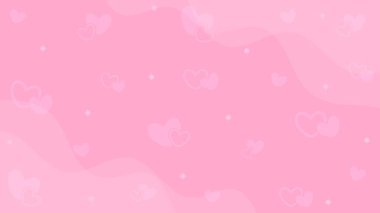 Aşk Kalbi Tasarımları ve Parıltılı Süslerle süslenmiş Yumuşak Pembe Arkaplan