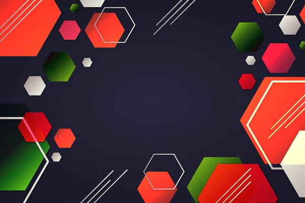 Genişletici ve Dinamik Dijital Soyut: Çok Katmanlı Geometrik Altıgen Bileşimi