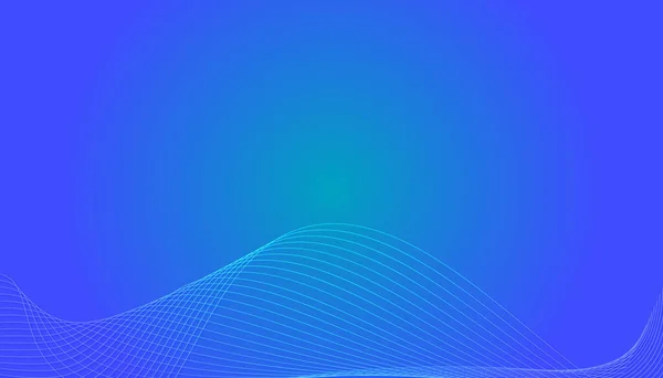 Dalgalı Akış Çizgileriyle Soyut Mavi Gradyan Arkaplanı
