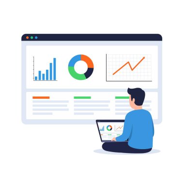 İş Analiz Çizelgesi düz biçim illüstrasyonu