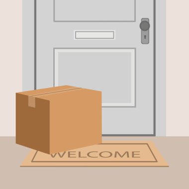 Kapı Basamağında Teslimat Kutusu