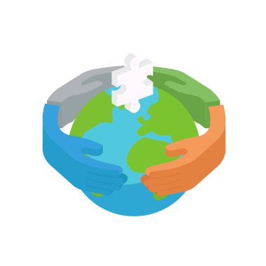 Küresel İşbirliği Ekibi Düz İllüstrasyon