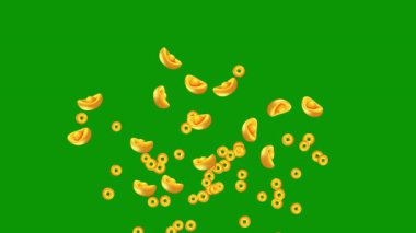 yeşil zemin üzerine paraları.