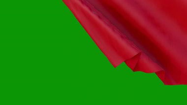 Rüzgarda dalgalanan Peru bayrağının 3 boyutlu resmi