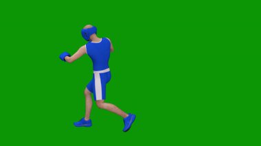 Erkek boksör yeşil arka planda izole edildi