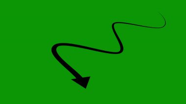 yeşil arkaplanda yeşil eğri oku.