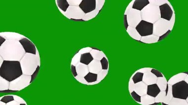 Beyaz arka planda yeşil futbol topu. Futbol toplu futbol topu